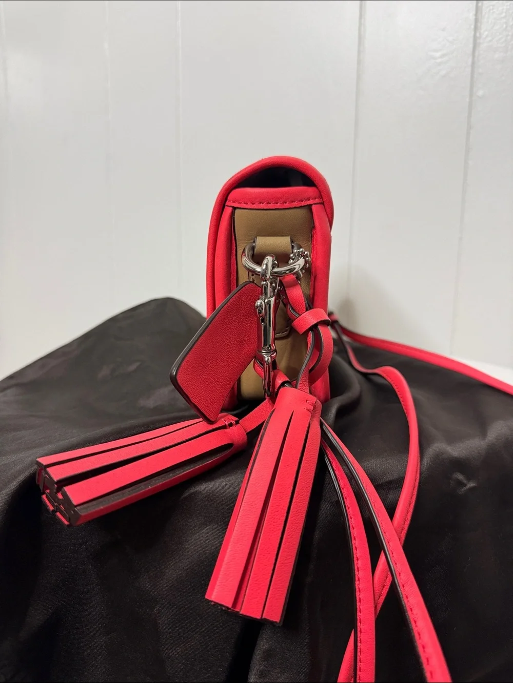 Coach legacy archive crossbody purse bag tab and bright pink leather - Picture 5 of 11